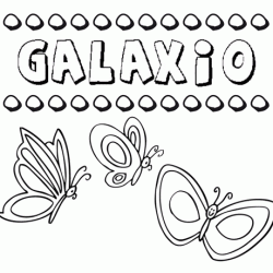Galaxio: dibujos de los nombres para colorear, pintar e imprimir