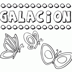 Galación: dibujos de los nombres para colorear, pintar e imprimir