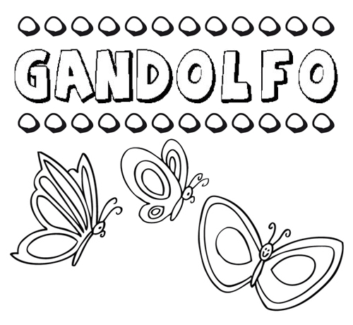 Gandolfo: dibujos de los nombres para colorear, pintar e imprimir