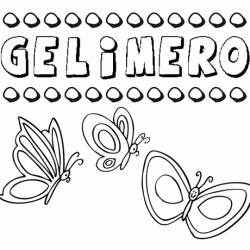 Gelimero: dibujos de los nombres para colorear, pintar e imprimir