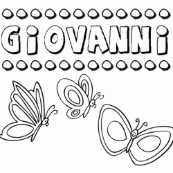 Giovanni: dibujos de los nombres para colorear, pintar e imprimir