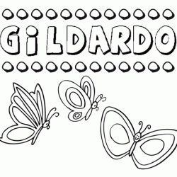 Gildardo: dibujos de los nombres para colorear, pintar e imprimir