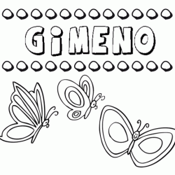 Gimeno: dibujos de los nombres para colorear, pintar e imprimir