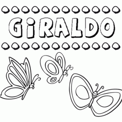 Giraldo: dibujos de los nombres para colorear, pintar e imprimir