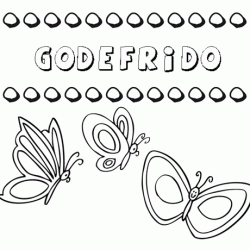Godefrido: dibujos de los nombres para colorear, pintar e imprimir