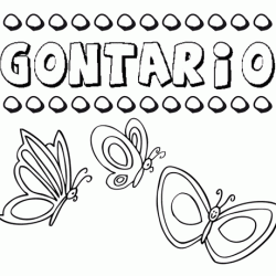 Gontario: dibujos de los nombres para colorear, pintar e imprimir