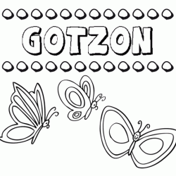 Gotzon: dibujos de los nombres para colorear, pintar e imprimir