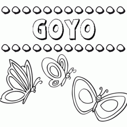 Goyo: dibujos de los nombres para colorear, pintar e imprimir