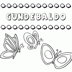 Gundebaldo: dibujos de los nombres para colorear, pintar e imprimir