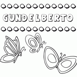 Gundelberto: dibujos de los nombres para colorear, pintar e imprimir