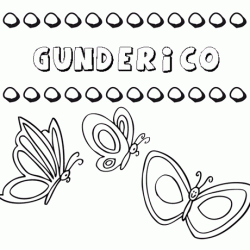 Gunderico: dibujos de los nombres para colorear, pintar e imprimir