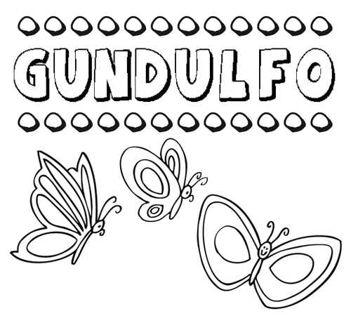 Gundulfo: dibujos de los nombres para colorear, pintar e imprimir