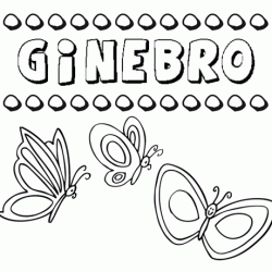 Ginebro: dibujos de los nombres para colorear, pintar e imprimir