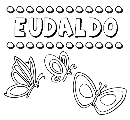 Eudaldo: dibujos de los nombres para colorear, pintar e imprimir