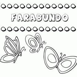 Farabundo: dibujos de los nombres para colorear, pintar e imprimir