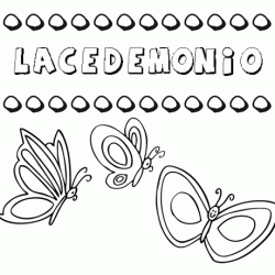 Lacedemonio: dibujos de los nombres para colorear, pintar e imprimir