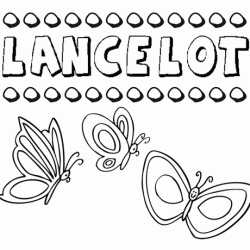 Lancelot: dibujos de los nombres para colorear, pintar e imprimir