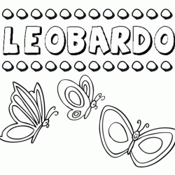 Leobardo: dibujos de los nombres para colorear, pintar e imprimir