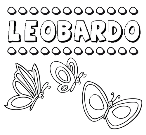 Leobardo: dibujos de los nombres para colorear, pintar e imprimir