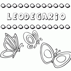 Leodegario: dibujos de los nombres para colorear, pintar e imprimir