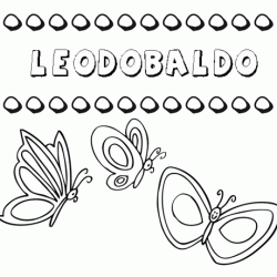 Leodobaldo: dibujos de los nombres para colorear, pintar e imprimir