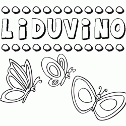 Liduvino: dibujos de los nombres para colorear, pintar e imprimir