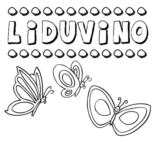 Liduvino: dibujos de los nombres para colorear, pintar e imprimir