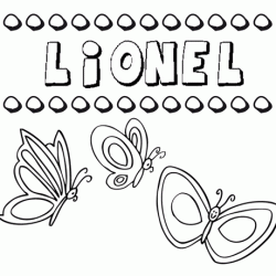 Lionel: dibujos de los nombres para colorear, pintar e imprimir