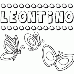 Leontino: dibujos de los nombres para colorear, pintar e imprimir