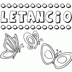 Letancio: dibujos de los nombres para colorear, pintar e imprimir