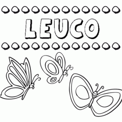 Leuco: dibujos de los nombres para colorear, pintar e imprimir