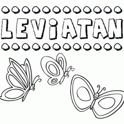 Leviatán: dibujos de los nombres para colorear, pintar e imprimir