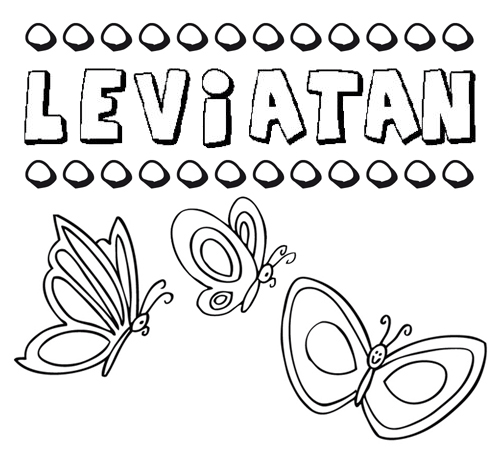 Leviatán: dibujos de los nombres para colorear, pintar e imprimir