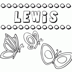Lewis: dibujos de los nombres para colorear, pintar e imprimir