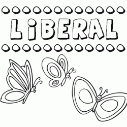 Liberal: dibujos de los nombres para colorear, pintar e imprimir