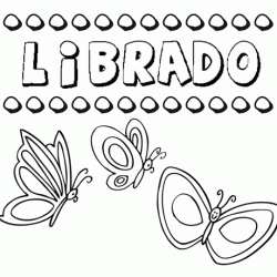 Librado: dibujos de los nombres para colorear, pintar e imprimir