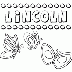 Lincoln: dibujos de los nombres para colorear, pintar e imprimir