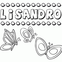 Lisandro: dibujos de los nombres para colorear, pintar e imprimir