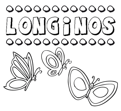 Longinos: dibujos de los nombres para colorear, pintar e imprimir