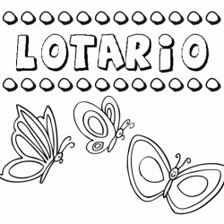 Lotario: dibujos de los nombres para colorear, pintar e imprimir