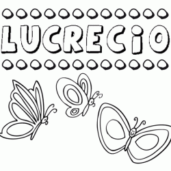 Lucrecio: dibujos de los nombres para colorear, pintar e imprimir