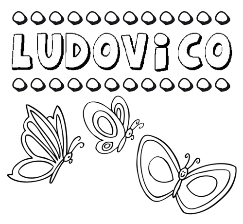 Ludovico: dibujos de los nombres para colorear, pintar e imprimir