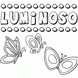 Luminoso: dibujos de los nombres para colorear, pintar e imprimir