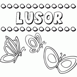Lusor: dibujos de los nombres para colorear, pintar e imprimir