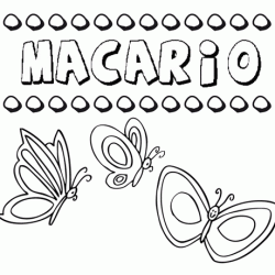 Macario: dibujos de los nombres para colorear, pintar e imprimir