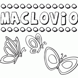 Maclovio: dibujos de los nombres para colorear, pintar e imprimir
