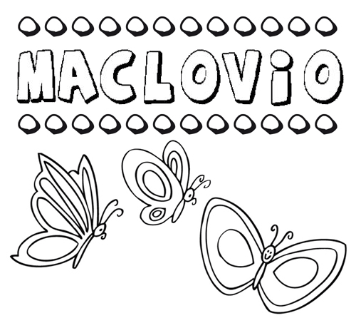 Maclovio: dibujos de los nombres para colorear, pintar e imprimir