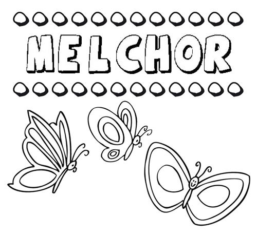 Melchor: dibujos de los nombres para colorear, pintar e imprimir