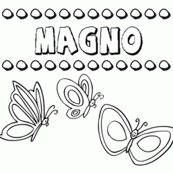 Magno: dibujos de los nombres para colorear, pintar e imprimir