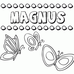 Magnus: dibujos de los nombres para colorear, pintar e imprimir